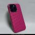 Розовый чехол из натуральной кожи для iPhone 14 Pro Max